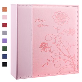 Artmag Photo Album 4x6 1000 Pockets Photos, Leather Cover Large Picture Albums Holds 1000 Horizontal and Vertical Photos for Family Anniversary Wedding (Pink)