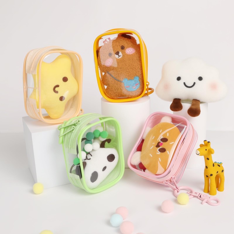 Tandoler PVC Multifunction Organizer: Earbud Case, Blind Box Doll Transparent
