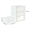 Gonice 3 Drawer Storage Organizer, White Plastic Drawer Storage Organizer,