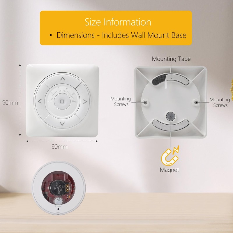AC134-06 RF Wireless Wall Remote Control - 6 Channel Replacement