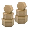 AllStellar Hexagon Paper Mache Nesting Boxes – Small Set of