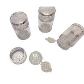 6 Packs Clear Plastic Loose Powder Jar 10 ml Empty Face Powder Case Eyeshow Powder Box Makeup Concealer Powder Sifter Container Cosmetic Powder Sample Pots Bottles