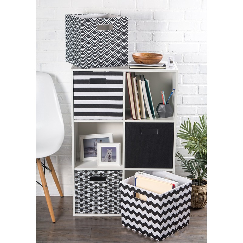 DII Polyester Cube Storage Collection Collapsible Hard Sided Bin, 13x13x13,