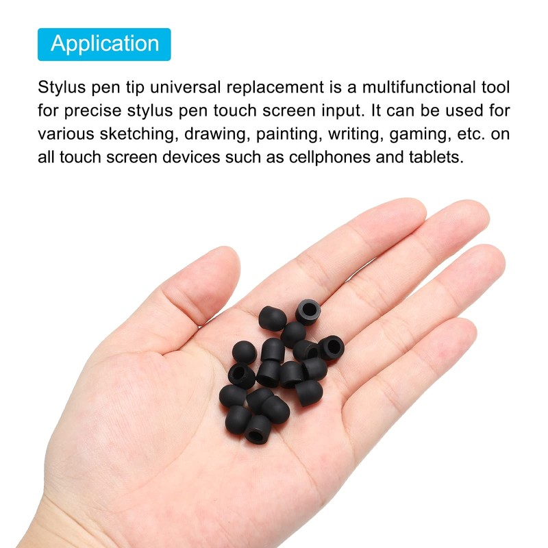 MECCANIXITY 30pcs 7mm Stylus Pen Fine Tips Conductive Rubber Capacitive