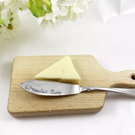 Stamping Cat Studio Spreader Knife and Serving Board Gift Set, personalize, cheese, snack, dessert