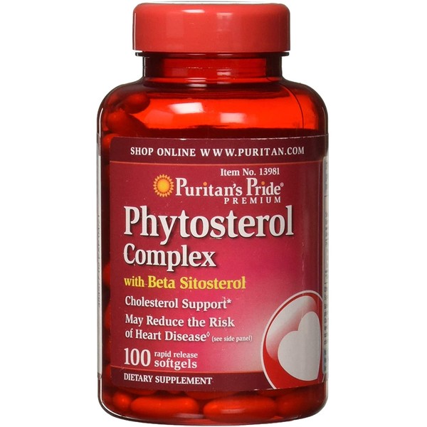Puritans Pride Phytosterol Complex 1000 mg Softgels, 100 Count
