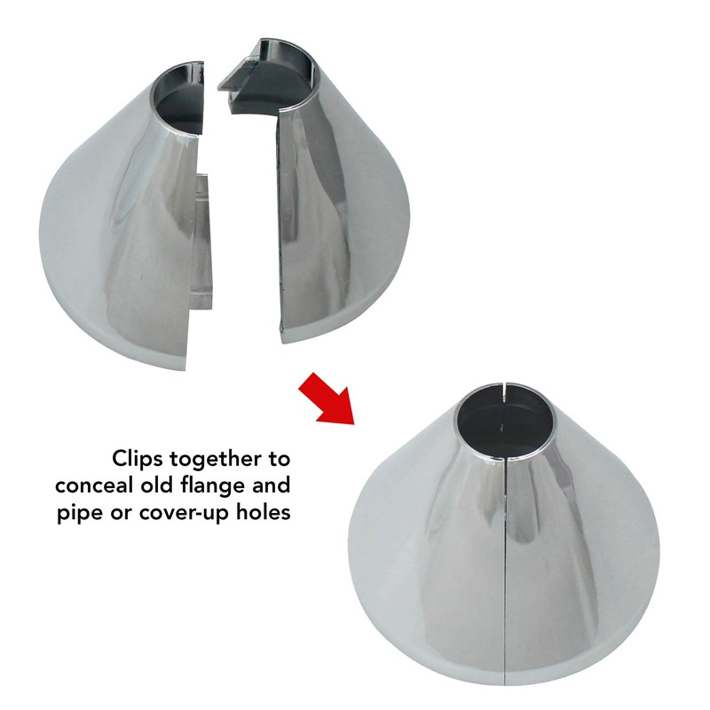 KEENEY K857-21 Clip on Deep Flange Cover for 1/2 in.