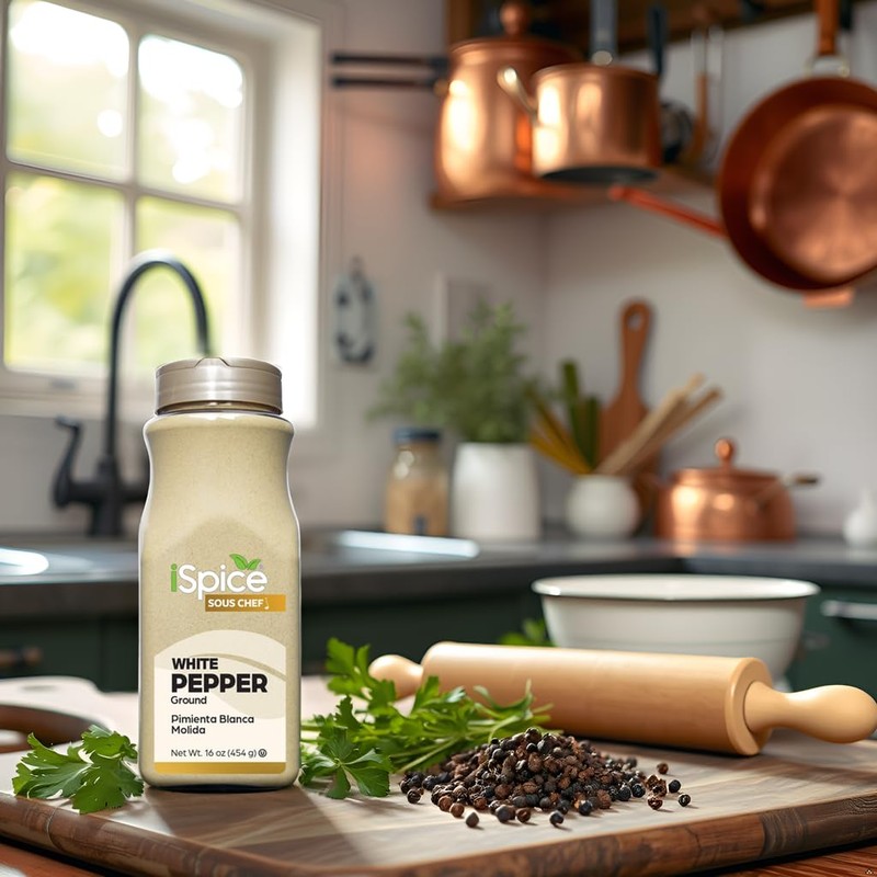 iSpice | White Pepper Ground | 16 oz | Bulk