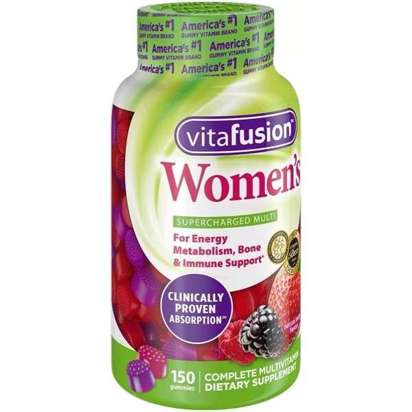 Vitafusion Gomitas Multivitaminico Mujer Biotina B12 Vitamina C  Eg V1 Sabor Fresa Y Moras