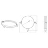 H&C VENT Galvanised Pipe Clamp Diameter 160 mm with Rubber