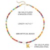 WESTCREEKS Necklaces with Bubble Style Initial Letter, Beaded Choker Necklace,