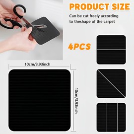 DWFEYOI Vacuum Tech Non-Slip and Washable Gripper - New Materials to Protect Against Ruffles; Keep Your Carpet in Place, Carpet Non-Slip Underlay, Non-Slip Mat for Carpet