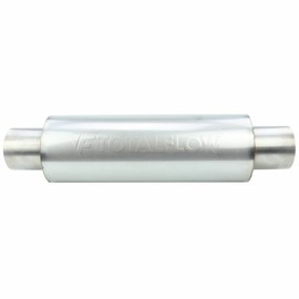 TOTALFLOW 22416 Straight Through 2-1/2 Inch Universal Exhaust Muffler | 304 Stainless Steel | 2.5 Inch Inner Diameter Inlet/Outlet