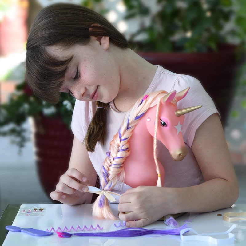 Breyer Horses Beauty Styling Head | Stardust | Pink Extra-Long