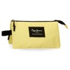 Pepe Jeans Aris Triple Case Yellow 22x12x5 cm Polyester, Lemon