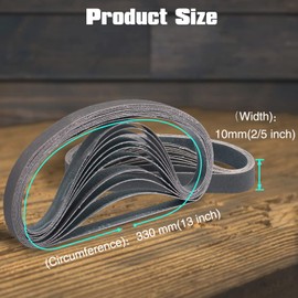 Sruhrak Sanding Belts 10 x 330 mm Pack of 30 120 Grit Silicon Carbide Sanding Belts for Polishing and Rust Removal of Metal