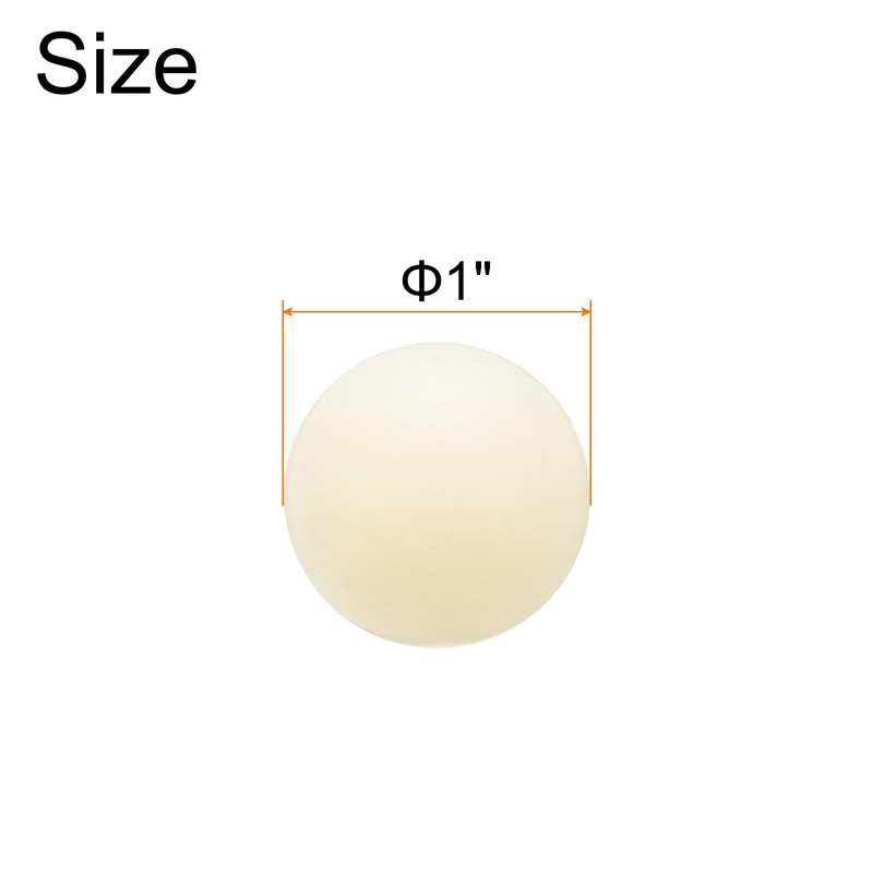 sourcing map 20pcs Nylon Bearing Balls 1" 25.4mm Solid Plastic