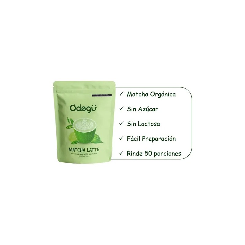 Odegü Matcha Latte 500g, Bebida En Polvo Sin Azucar