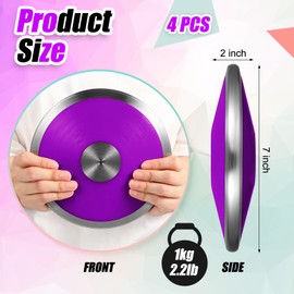 VercanMonth 4 Pcs Sports Training Discus Boys Girls Discus Track and Field Discuses Training Equipment for High School and College Throwers Practice and Competition(Purple)