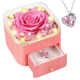Eternal Rose Gifts for Women, Perfect for Mum, Girlfriend, Wife & More, Keeping Infinity Rose Box - Ideal Birthday, Anniversary, Christmas, Mother's Day & Valentine's Day Gift (Pink)