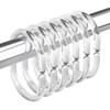 Amazer Plastic Shower Curtain Rings, Shower Curtain Hooks, 24 Pcs