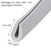 sourcing map Edge Trim U Seal Grey Rubber Plastic U