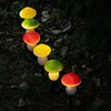 6PCS Solar Mushroom String Lights IP65 Waterproof LED Outdoor Mushroom