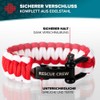 LIFE IS SIMPLE Paracord Survival Bracelet, Rescue Crew, Red, White,