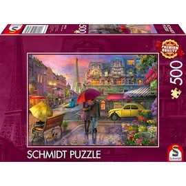 Schmidt Spiele 59713 Rain Magic in Paris Puzzle 500 Pieces Multi-Coloured