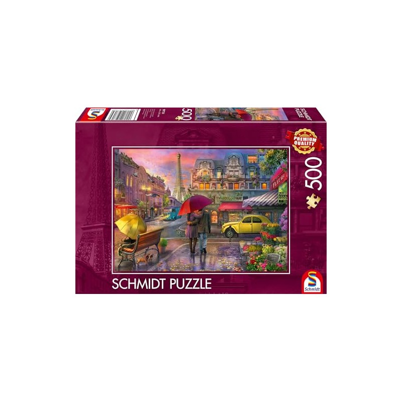 Schmidt Spiele 59713 Rain Magic in Paris Puzzle 500 Pieces
