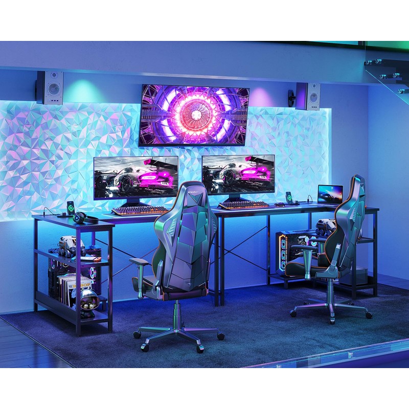 ODK 48 Inch Small L Shaped Gaming Computer Desk with