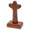 Wood Cross Tabletop Decor Hand Crafted Surface Polishing Sturdy Durable