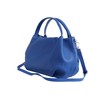 AmbraModa GL023 Women’s Handbag, Handle Bag, Shoulder Bag Made of Genuine Leather - blue, size: m