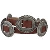 Axesoria Skinny Western Buckle with conchos in Non-Animal Leatherette Belt