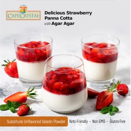 Agar Agar Powder (4-oz.) by Cape Crystal Brands - Vegan Gelatin and Thickener - Vegan | Non-GMO | Kosher Certified