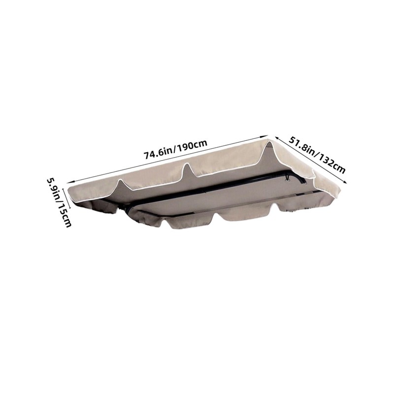 Totority Durable Swing Sunshade Canopy Cover UV Blocking Awning Replacement