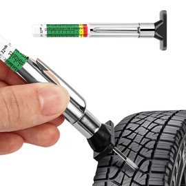 Yourkar Car Tire Tread Depth Gauge, Tire Depth Gauge with Six-Sided Smart Color Coded, Tire Tread Depth Measurement Tool for Most Auto Truck SUV, Universal Car Accessories (1 PCS)