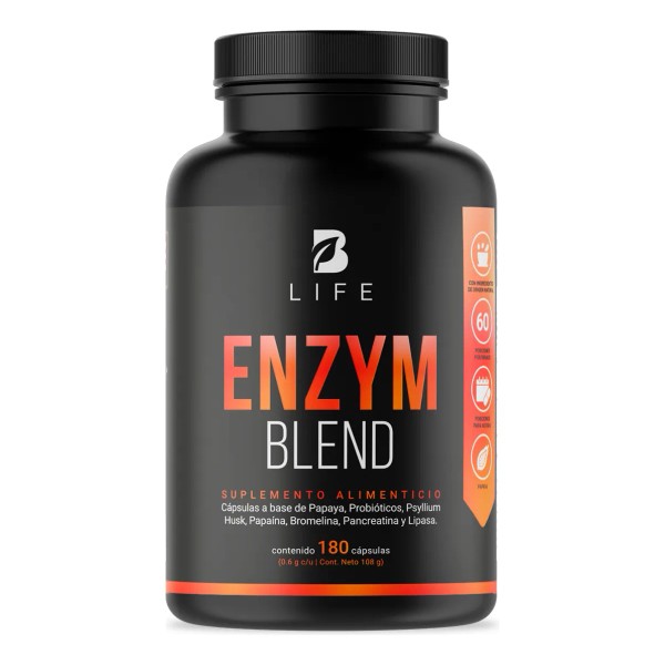 Enzimas Digestivas | 180 Cápsulas | Ingredientes Naturales | Enzym