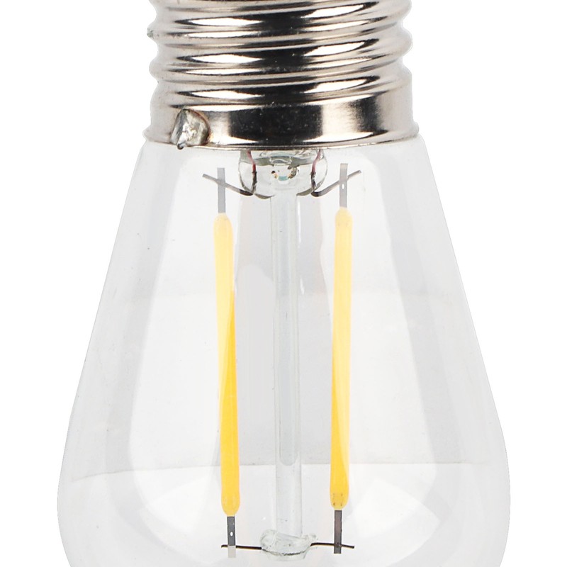 10Pcs Vintage Light Bulb S14 E27 180LM Transparent Glass LED