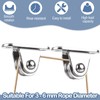 ZcrPrn Washing Line Pulley, Pulley Wheel, 2 Pcs Washing Line