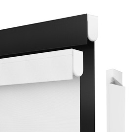 BERISSA Cordless Blackout Roller Shades for Indoor Windows with Light Blocking Strips,Free-Stop Pull Down Shades,Thermal Insulated UV Protection Roller Blinds for Home Office (White,70" W x 72" H)