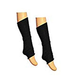 Crazy Chick® Kids Girls Plain Leg Warmer Girls School Dance Wear Lurex Legwarmer tutu Fancy (Black)