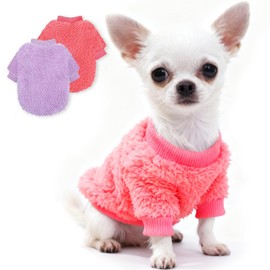 Suéteres para Perros pequeños, suéter de Invierno de Forro Polar para Cachorros, Chihuahuas, Perros Miniatura y Gatitos (de 0,5 a 1,5 kg), Talla XXS