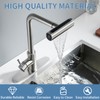 Single Handle Kitchen Faucet with Pull Down Sprayer Waterfall Kitchen
