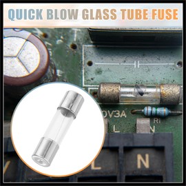 Hihaha 30pcs 4A Quick Blow Glass Tube Fuse Breaking Voltage 250V 5x20mm 0.2x0.79 Inch Fuse Glass Tube for Car Durable Material