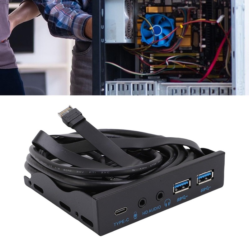 Dpofirs USB 3.2 Front Panel Hub with Floppy Drive Interface