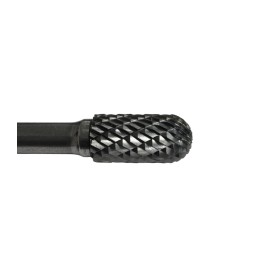 Online Carbide SC-3 Carbide Burr Cylinder Shape with Radius End 3/8" DIA, 3/4" LOC, 1/4" SHANK