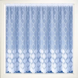 Maple Textiles Marseille White Net Curtains, Lace Curtain, Cut To Width (137cm 54'' Drop)