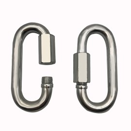 MIKMAYTOO Threaded Quick Link Trailer Safety Chain Hook Carabiner Clip, 5/16-Inch Diameter, 8,000 lbs Break Strength