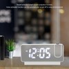 Projection Alarm Clock USB Rechargeable White Light Snooze Function Adjustable